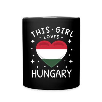 Ungarn Flagge Ungarische Fahne Balaton Hungary - Tasse einfarbig - Schwarz - Vorne