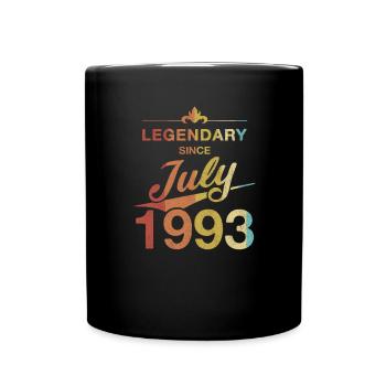 30th birthday Legendary July 1993 Year 93 - Full Colour Mug - black - Front