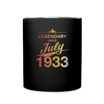 90th birthday Legendary July 1933 Year 33 - Full Colour Mug - black - Front