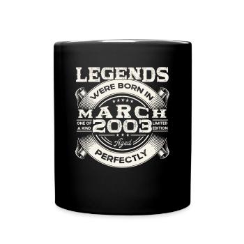 Mars Année 2003 20ème anniversaire Homme Légendaire 03 - Mug uni - noir - Devant