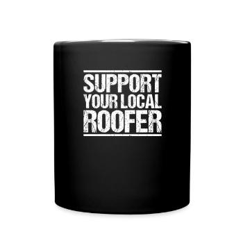 Dachdecker Dachdeckerei Dachdecken Roofer Roofing - Tasse einfarbig - Schwarz - Vorne