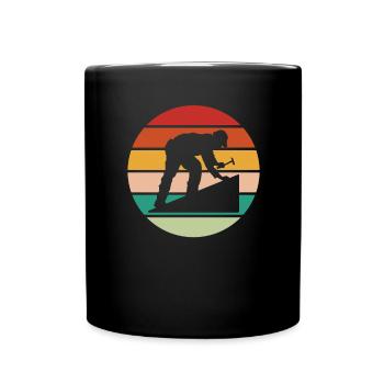 Dachdecker Dachdeckerei Dachdecken Roofer Roofing - Tasse einfarbig - Schwarz - Vorne