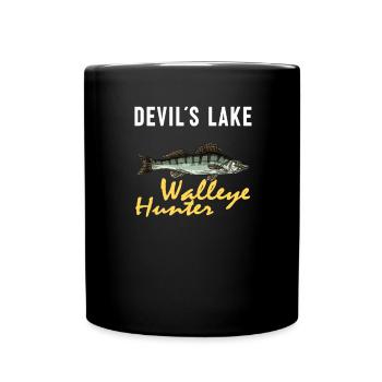 Devil Lake Fishing - Walleye Hunter - Full Colour Mug - black - Front