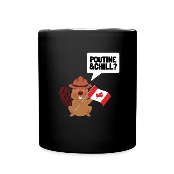 Cheese Curds Gravy Mix Canada Poutine - Mug uni - noir - Devant