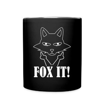 Fuchs Spruch für Füchse - Tasse einfarbig - Schwarz - Vorne