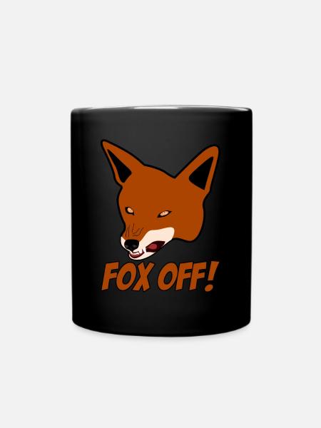Fox foxes - Full Colour Mug - black