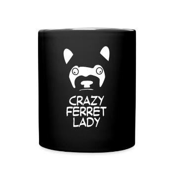 Crazy Ferret - Tasse einfarbig - Schwarz - Vorne