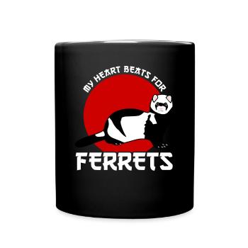 Ferrets Ferret - Tasse einfarbig - Schwarz - Vorne