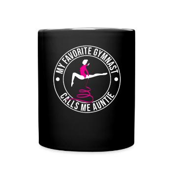 Ma gymnaste préférée m’appelle Tante Gymnastique - Mug uni - noir - Devant
