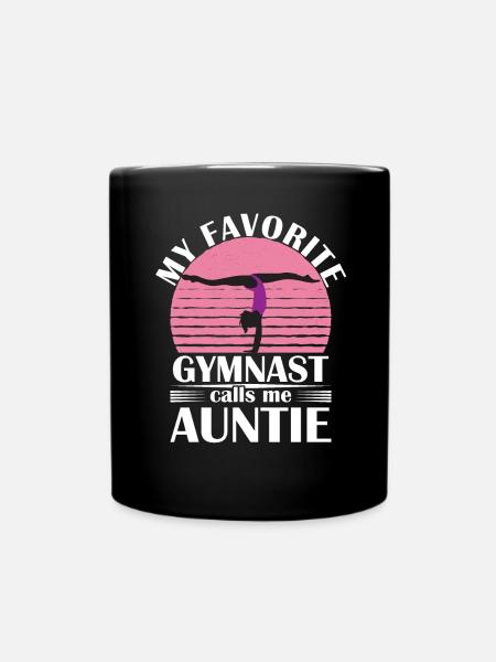Ma gymnaste préférée m’appelle Tante Gymnastique - Mug uni - noir