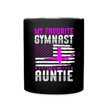 Ma gymnaste préférée m’appelle Tante Gymnastique - Mug uni - noir - Devant