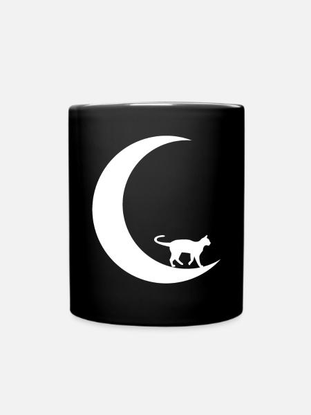 Croissant de Lune - Chat - - Mug uni - noir