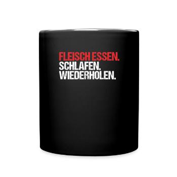 Carnivore Diät Carnivore Ernährung Carnivore Diet - Tasse einfarbig - Schwarz - Vorne