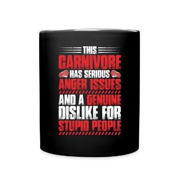 Carnivore Diät Carnivore Ernährung Carnivore Diet - Tasse einfarbig - Schwarz - Vorne