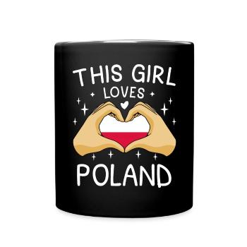 Poland Flag Used Look Polska Polish Flag - Full Colour Mug - black - Front