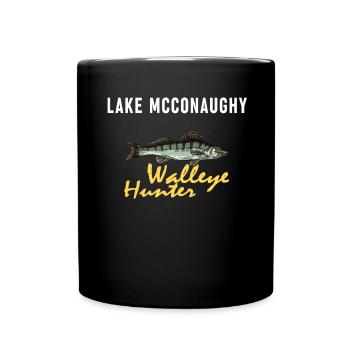 North Dakota Fishing - Walleye Hunter - Full Colour Mug - black - Front