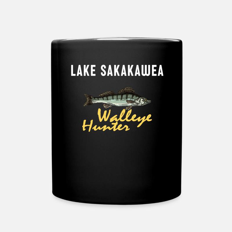Pêche au Dakota du Nord - Chasseur de doré jaune - Mug uni - noir