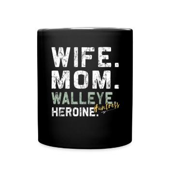 Héroïne de sandre - Chasseresse du doré jaune - Mug uni - noir - Devant