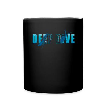 Tief Tauchen Freedive DeepDive - Tasse einfarbig - Schwarz - Vorne