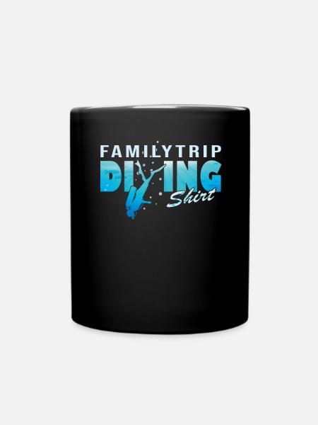 Familienausflug Tauchen DeepDive - Tasse einfarbig - Schwarz