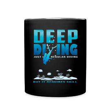 Plongée profonde Freedive DeepDive - Mug uni - noir - Devant