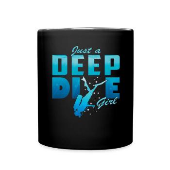 Tief Tauchen Freedive DeepDive - Tasse einfarbig - Schwarz - Vorne