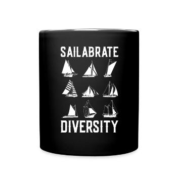 Drôle de dicton de voilier pour le capitaine du bateau - Mug uni - noir - Devant