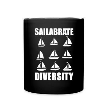 Drôle de voilier pour le capitaine du bateau - Mug uni - noir - Devant