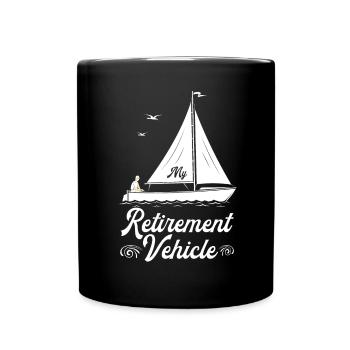 Voilier voilier véhicule à la retraite - Mug uni - noir - Devant