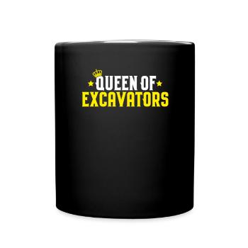 Baggerfahrer Baggerführer Heavy Equipment Operator - Tasse einfarbig - Schwarz - Vorne