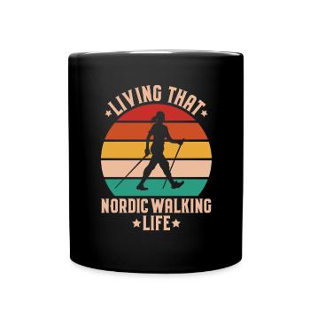 Marche nordique Marcheur nordique Walken nordique - Mug uni - noir - Devant