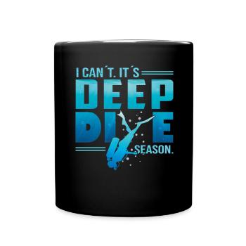 Plongée profonde Freedive DeepDive - Mug uni - noir - Devant