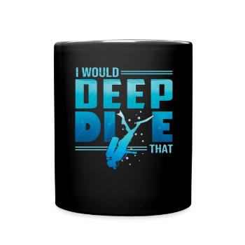 Plongée profonde Freedive DeepDive - Mug uni - noir - Devant