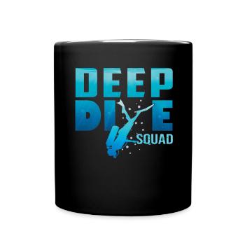 Plongée profonde Freedive DeepDive - Mug uni - noir - Devant