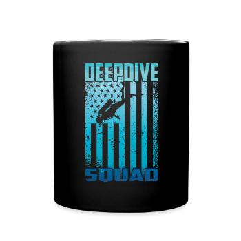 Plongée profonde Freedive DeepDive - Mug uni - noir - Devant