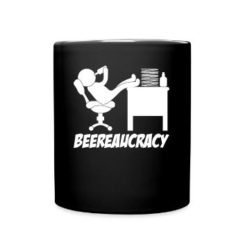 Beer drinking in the office - Full Colour Mug - black - Front