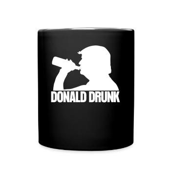 Alcool à boire de la bière - Mug uni - noir - Devant