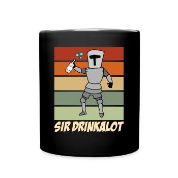 Chevalier vampire buveur de bière Schnaps - Mug uni - noir - Devant