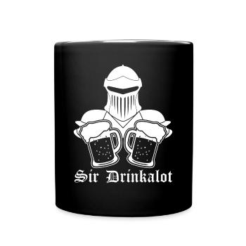 Beer Knight Vampire Buvant du schnaps - Mug uni - noir - Devant