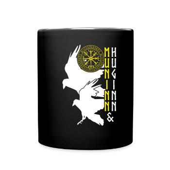 Raven Vegvisir Viking Ravens - Full Colour Mug - black - Front