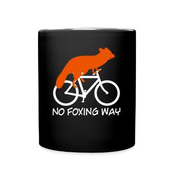 Fuchs Fahrrad Füchse - Tasse einfarbig - Schwarz - Vorne