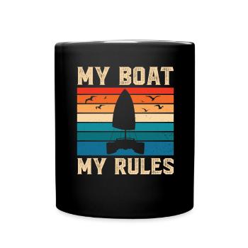 Catamaran Sailor My Boat My Rules - Full Colour Mug - black - Front