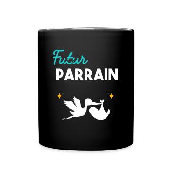 cadeau naissance grossesse Futur Parrain - Mug uni - noir - Devant