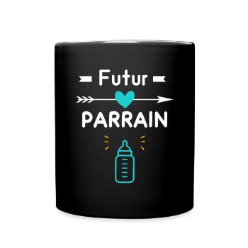 annonce grossesse Parrain Futur Parrain - Mug uni - noir - Devant