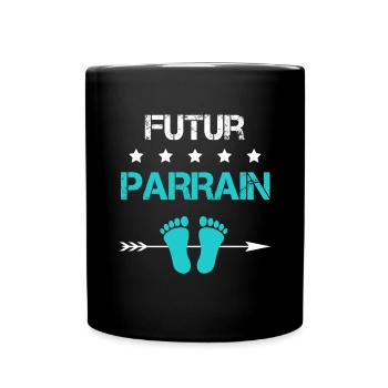 annonce grossesse pour Futur Parrain - Mug uni - noir - Devant