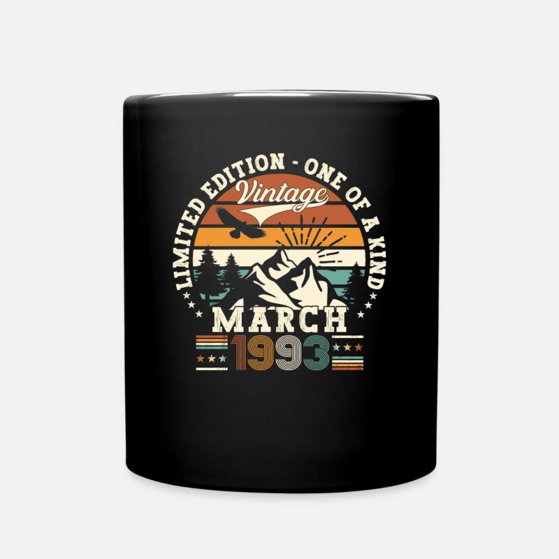 30e anniversaire Mann Original March Né en 1993 - Mug uni - noir