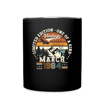 39th birthday Mann Original March Born 1984 - Full Colour Mug - black - Front
