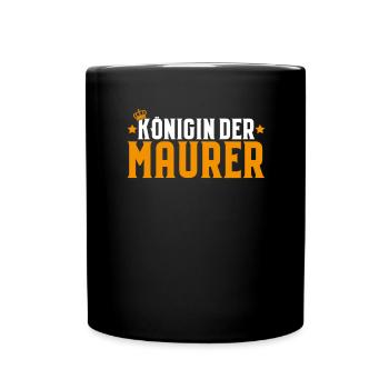 Maurer Maurermeister Mauerwerk Bricklayer Mason - Tasse einfarbig - Schwarz - Vorne