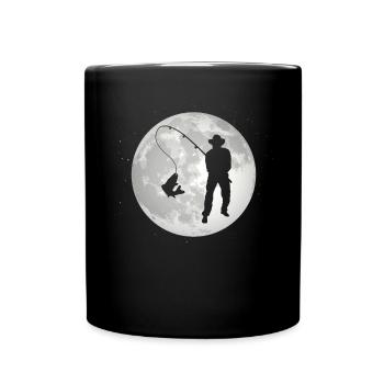 Pleine Lune - Pêche - - Mug uni - noir - Devant
