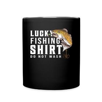 Ne lavez pas la chemise Lucky Fisher - (2) - Mug uni - noir - Devant